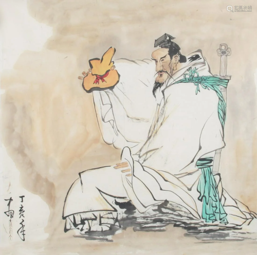 A FINE CHINESE PAINTING, ATTRIBUTED TO XIAO BU DING