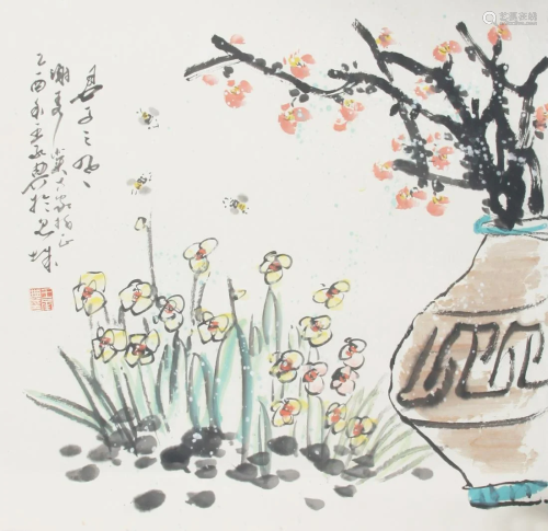 A FINE CHINESE PAINTING, ATTRIBUTED TO WANG CHENG DIAN
