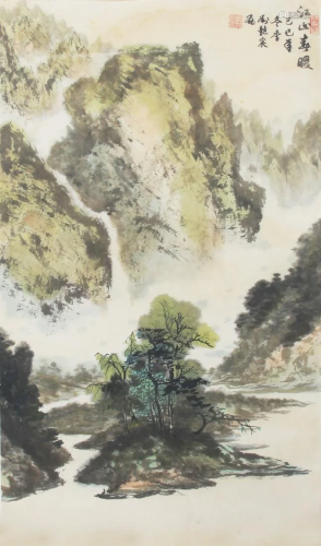A FINE CHINESE PAINTING, ATTRIBUTED TO LIU YAN CHEN