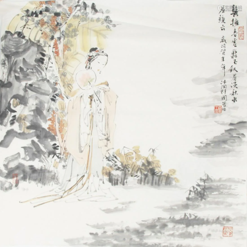 A FINE CHINESE PAINTING, ATTRIBUTED TO ZHOU YI