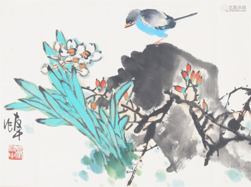 A FINE CHINESE PAINTING, ATTRIBUTED TO SU YOU ZHONG