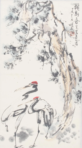 A FINE CHINESE PAINTING, ATTRIBUTED TO CAO MING RAN