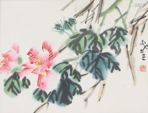 A FINE CHINESE PAINTING, ATTRIBUTED TO YU LAO SAN