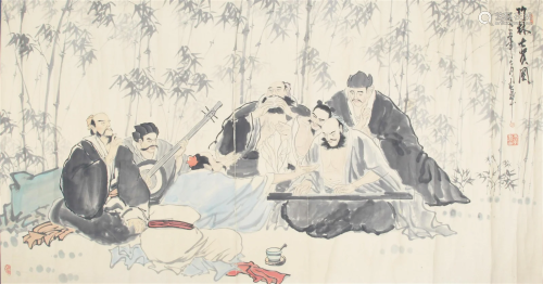 A FINE CHINESE PAINTING, ATTRIBUTED TO ZHAO CHUN HUA