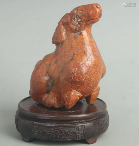 A FINE OLD JADE IN FIGURE OF SHEEP