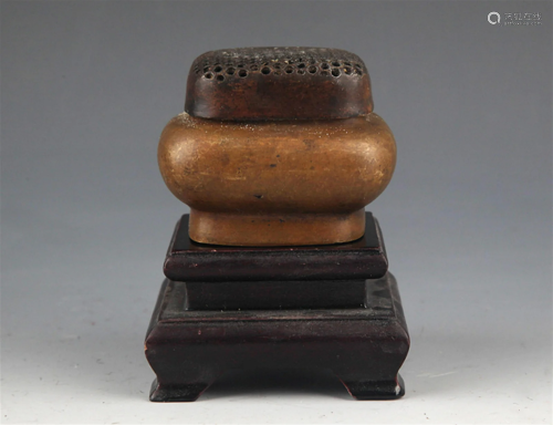 SMALL BRONZE INCENSE BURNER