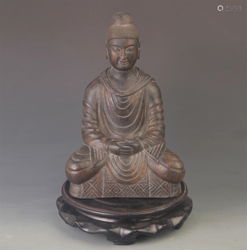 RARE BRONZE AKSHOBHYA BUDDHA STATUE