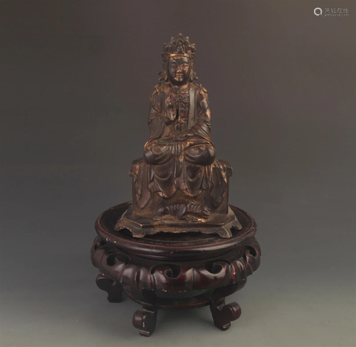 RARE TIBETAN BUDDHISM SEATED SAKYAMUNI STATUE