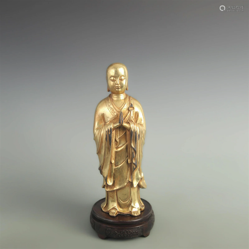 A FINE TIBETAN BUDDHISM ANANDA STATUE