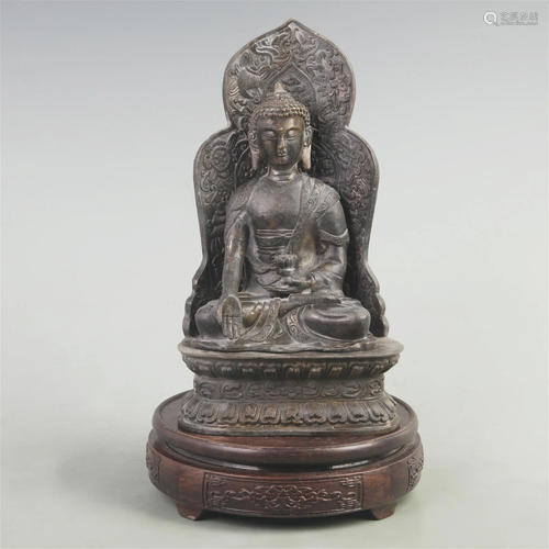 RARE BRONZE AMITAYUS BUDDHA STATUE