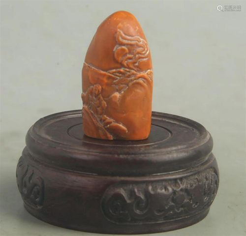 A FINE TIAN HUANG STONE SEAL