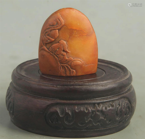 A FINE TIAN HUANG STONE SEAL