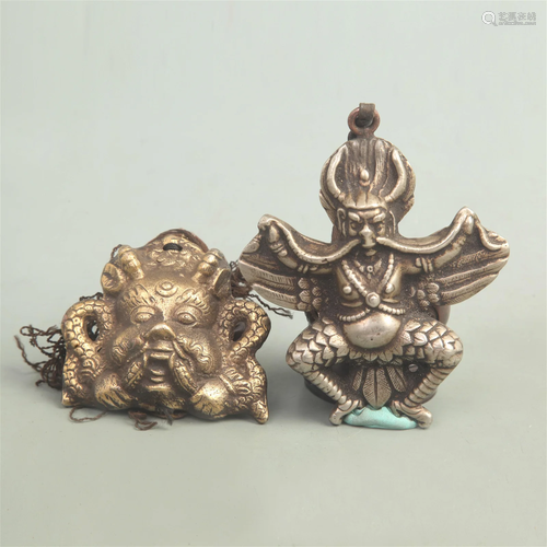 GROUP TIBETAN BUDDHISM BRONZE PENDANT