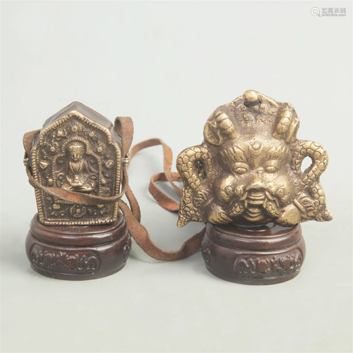 GROUP TIBETAN BUDDHISM BRONZE PENDANT