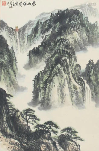 A FINE CHINESE PAINTING, ATTRIBUTED TO HU YI DA