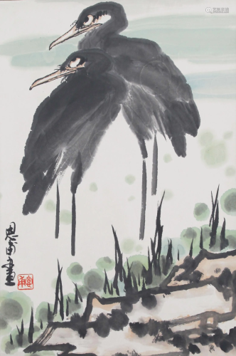 A FINE CHINESE PAINTING, ATTRIBUTED TO MA EN PU