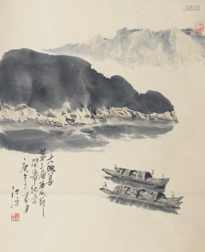 A FINE CHINESE PAINTING, ATTRIBUTED TO JIANG PING