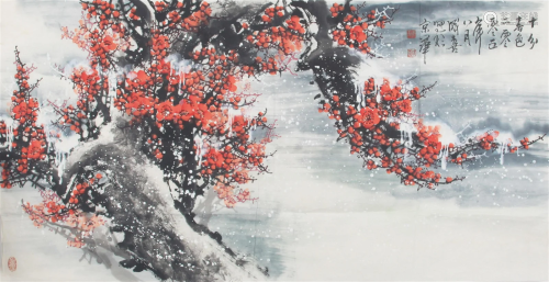 A FINE CHINESE PAINTING, ATTRIBUTED TO WANG CHEN XI