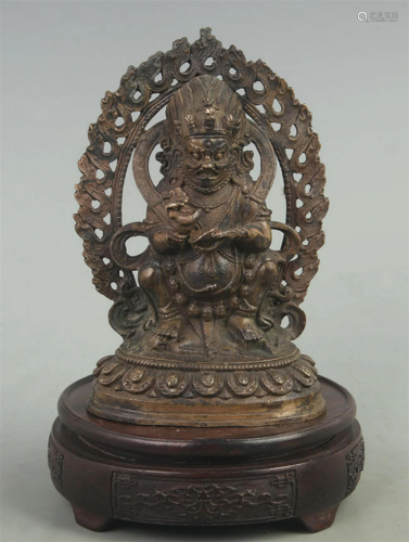 A FINE TIBETAN BUDDHISM DHARMA PROTECTOR STATUE