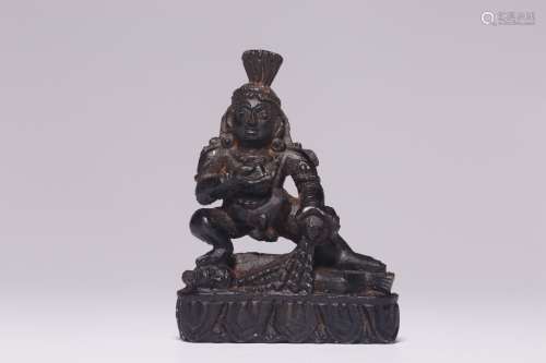 Black stone black god of wealth in qing Dynasty