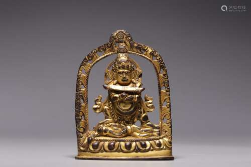 Qing Dynasty, bronze gilt gold treasure hu zhuzhu ornaments