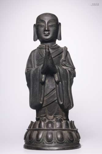 In the Ming Dynasty, the Statue of The Bronze Dizang Bodhisa...