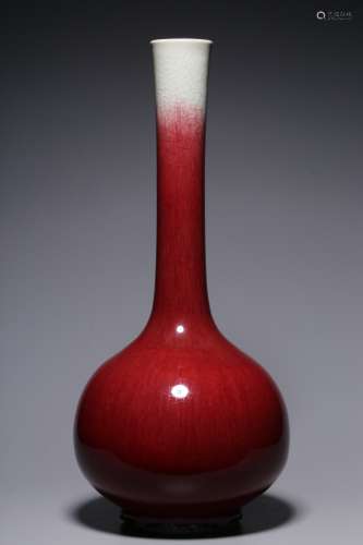 Qing Dynasty, kiln glaze long neck bottle