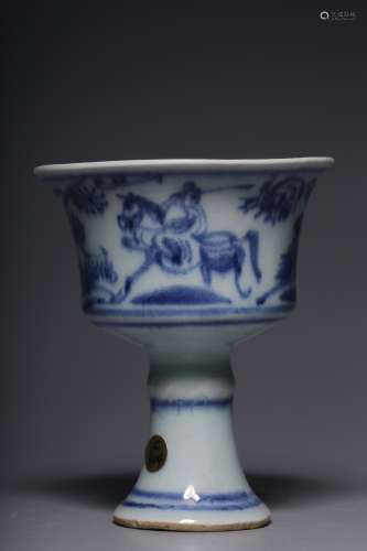 Ming Dynasty, blue and white Xiao Heyue chase han Xin high f...
