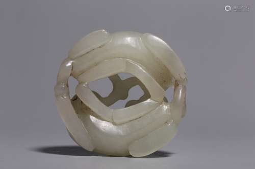 Qing Dynasty, hetian white jade will be the map pieces