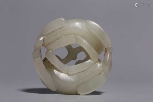 Qing Dynasty, hetian white jade will be the map pieces
