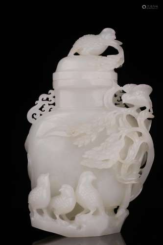 Qing Dynasty, hetian white jade seed material live and work ...