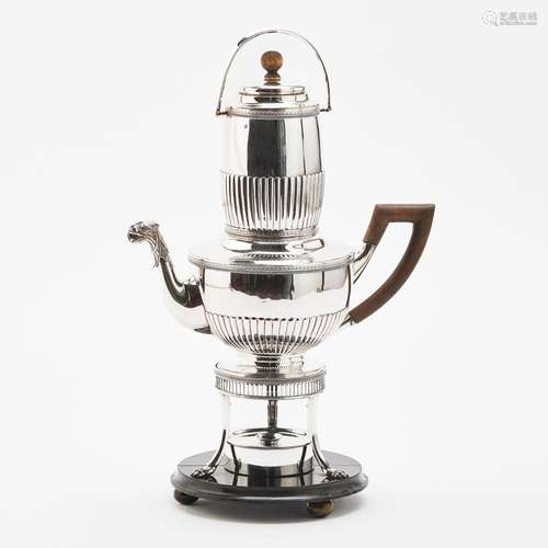 A DUTCH SILVER COFFEE-PERCULATOR MARK POSSIBLY THAT OF JACOB...