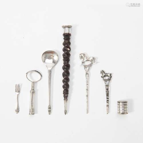 A COLLECTIONS OF SMALL SILVER OBJECTS THE NETHERLANDS AND EN...