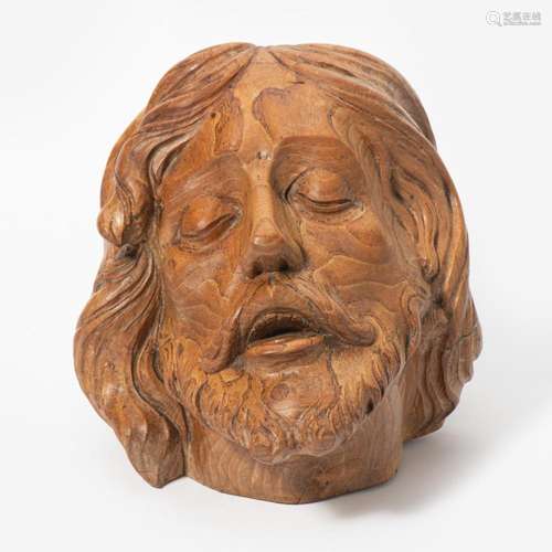 AN OAK HEAD OF SAINT-JOHN THE BAPTIST THE NETHERLANDS, PROBA...