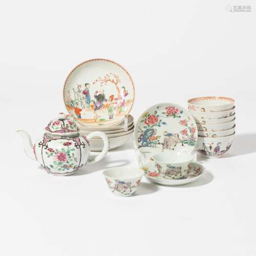 A COLLECTION OF CHINESE FAMILLE ROSE PORCELAIN 18TH CENTURY