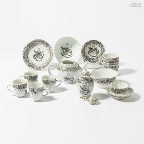 A CHINESE GRISAILLE-DECORATED MYTHOLOGICAL PART TEA-SERVICE ...