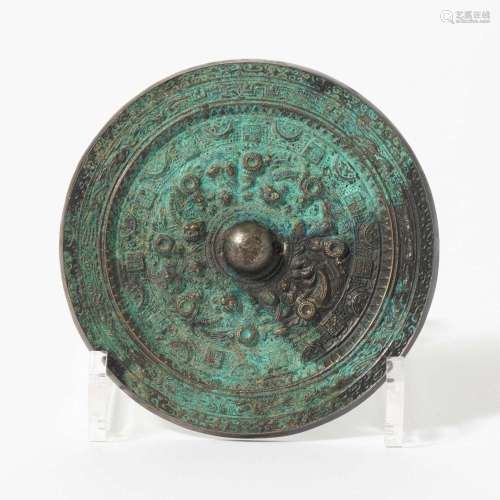 A CHINESE BRONZE MIRROR 2ND/ 3RD CENTURY