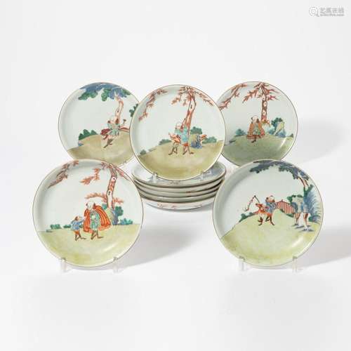 A SET OF TEN JAPANESE NAMBAN DISHES 1780-1820