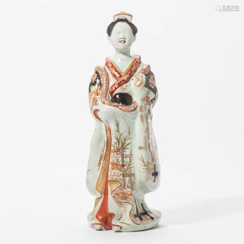 A LARGE JAPANESE IMARI MODEL OF A BIJIN EDO PERIOD (1603-186...