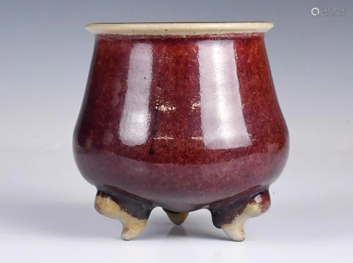 A Flambe-Glazed Tripod Censer