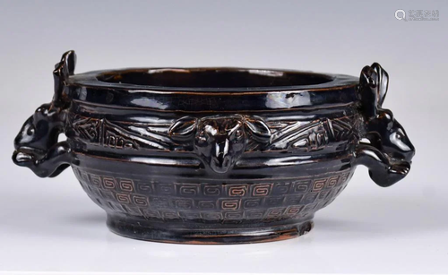 A Brown-Glazed Incense Burner