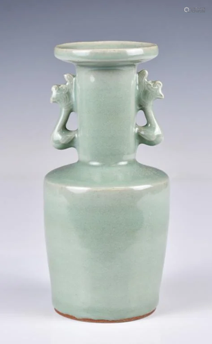 A Song Style Longquan Celadon Phoenix Vase