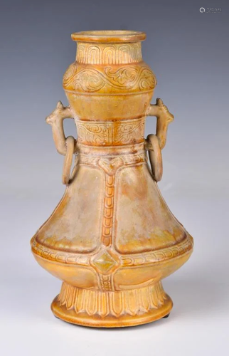 A Song-Style Yellow-Glazed Vase