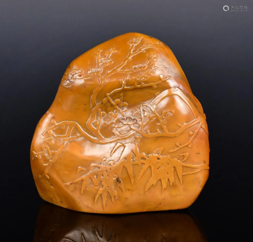 A Shoushan Stone Carved Seal