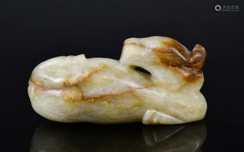 A Celadon Jade Horse Carving