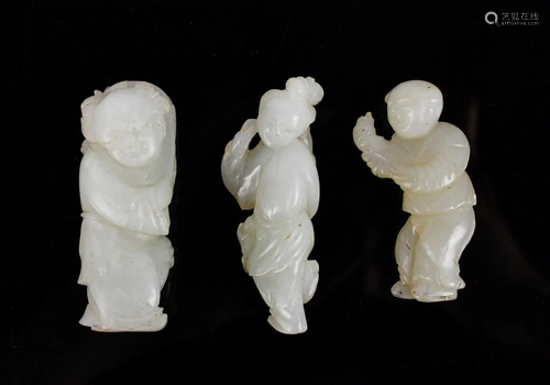 A Group of Three Jade Carvings Qing