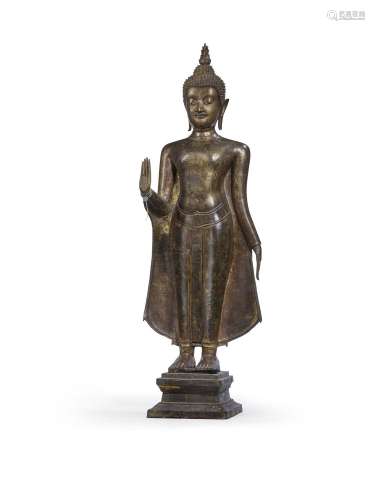 泰國 大城風格 十七世紀 銅佛陀立像
