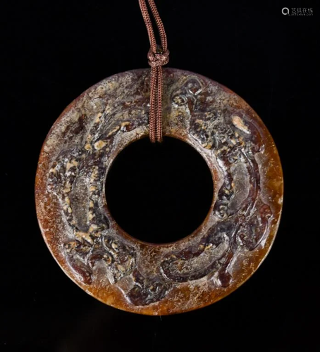 A Chilong Jade Bi Disc