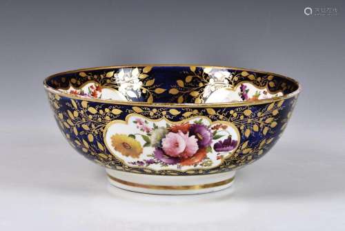 A 19th century English porcelain bowl probably Spode, having...