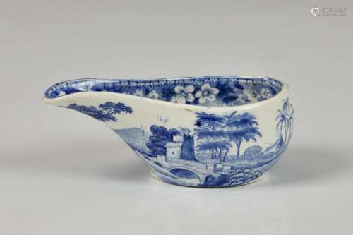 An early 19th century Spode blue and white transfer ware pap...